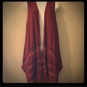 Boho sweater with fringe